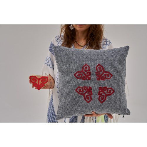 Handmade Dark Grey Chenille Cushion Cover, 50 x 50 cm | 100% Soft & Cozy | Perfect for Modern Home Decor & Comfort | Elegant & Stylish Design