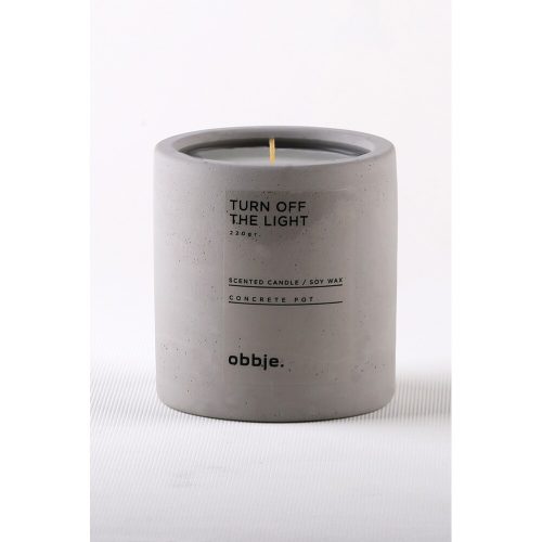 Elegant Grey Concrete Candle, Cocoa/Cream Essence, 8.5 cm Diameter x 9 cm Height | Eco-Friendly Paraffin/Soya Blend