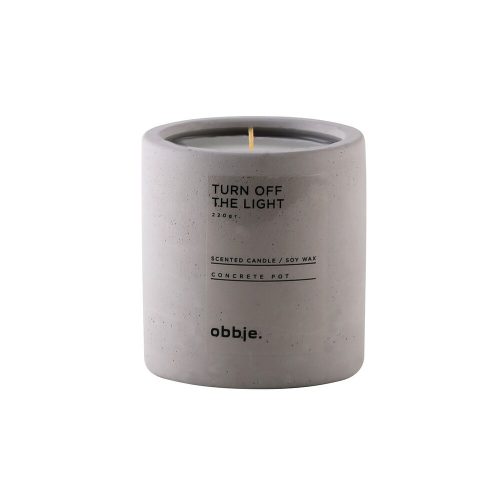 Elegant Grey Concrete Candle, Cocoa/Cream Essence, 8.5 cm Diameter x 9 cm Height | Eco-Friendly Paraffin/Soya Blend