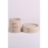 Elegant Candle Set (2 Pieces), Amber Essence, Beige | 100% Concrete & Paraffin/Soya | Candle 1: 8.5x9 cm, Candle 2: 12x4.5 cm | Perfect for Home Décor