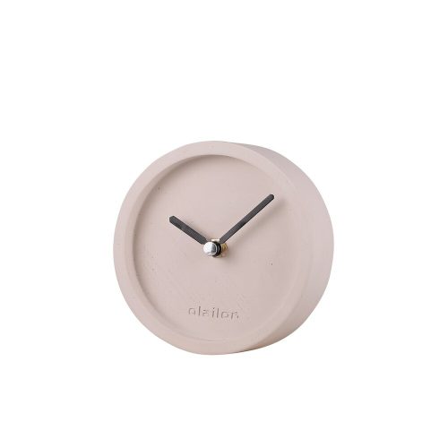 Elegant Beige Decorative Clock, 12 cm x 4 cm | 100% Concrete Design | Stylish Accent for Home & Office Decor, Modern & Durable