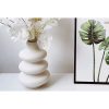 Elegant Cream Ceramic Vase, 8 x 8 x 20 cm | 100% High-Quality Ceramic | Perfect for Home Decor & Floral Arrangements, Stylish & Versatile Design