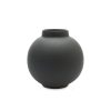 Elegant Anthracite Ceramic Vase, 13 x 13 x 23 cm | 100% High-Quality Ceramic | Perfect for Home Decor & Floral Arrangements, Stylish & Durable