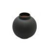 Elegant Anthracite Ceramic Vase, 13 x 13 x 23 cm | 100% High-Quality Ceramic | Perfect for Home Decor & Floral Arrangements, Stylish & Durable