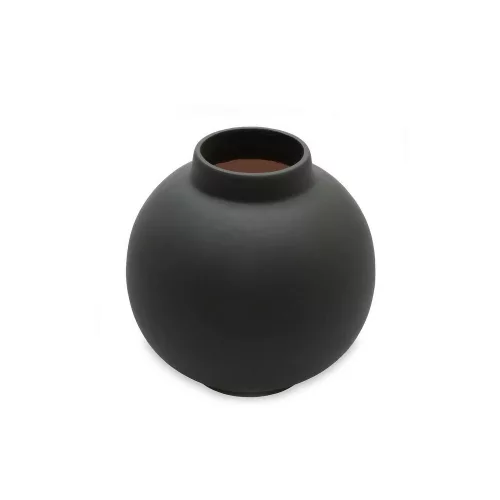 Elegant Anthracite Ceramic Vase, 13 x 13 x 23 cm | 100% High-Quality Ceramic | Perfect for Home Decor & Floral Arrangements, Stylish & Durable