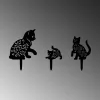 Elegant Black Decorative Object Set (3 Pieces) | 100% Metal, 1.5 mm Thickness | Sizes: 40x36cm, 18x22cm, 30x26cm | No Assembly Required, Perfect for Home Decor