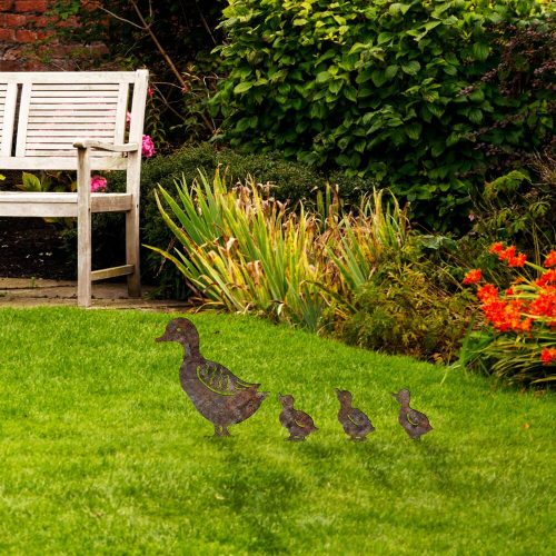 Hand-Painted Decorative Metal Objects (4 Pieces), Antiquation Color, Sizes: 42x40cm, 18x15cm, 18x14cm | 100% Metal, 1.5mm Thickness | No Assembly Required, Unique Design