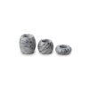 Elegant Candlestick Set (3 Pieces) - 100% Sicily Lila Marble, White | Small: 8x3cm, Medium: 8x6cm, Large: 8x9cm | Perfect for Home Decor & Special Occasions