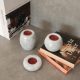 Elegant Candlestick Set (3 Pieces) in Verona Grey Marble | Small: 8x3 cm, Medium: 8x6 cm, Large: 8x9 cm
