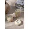 Elegant Candlestick Set (3 Pieces) - 100% Travertine Marble, Beige | Small: 3cm, Medium: 6cm, Large: 9cm | Perfect for Home Decor & Special Occasions