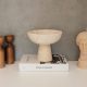 Elegant Footed Bowl, 20 cm Diameter x 17 cm Height, 100% Travertine Marble, Beige | Perfect for Home Decor & Centerpieces, Stylish & Durable Design