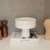 Elegant Thassos Marble Footed Bowl, 20 cm Diameter x 17 cm Height | 100% White Marble | Perfect for Home Decor & Dining Table Centerpiece