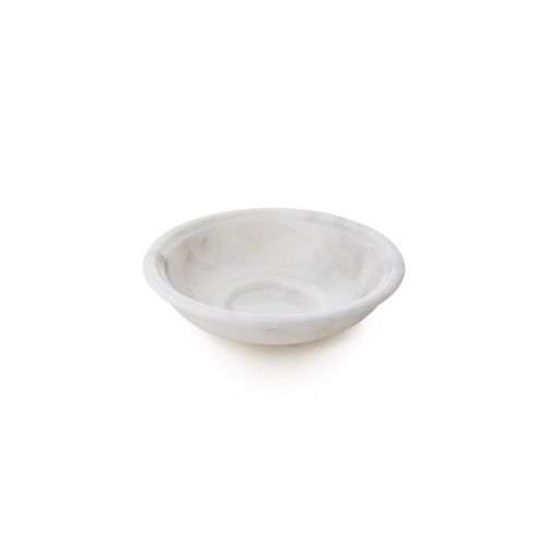 Elegant Thassos Marble Bowl, 25 cm Diameter, 7 cm Height | 100% Natural White Marble | Perfect for Home Decor & Dining Table Centerpiece