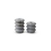 Elegant Candlestick Set (2 Pieces), Verona Grey Marble, Tall: 12 cm, Short: 6 cm | Stylish Grey Design for Modern Home Décor & Ambiance