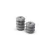 Elegant Candlestick Set (2 Pieces), Verona Grey Marble, Tall: 12 cm, Short: 6 cm | Stylish Grey Design for Modern Home Décor & Ambiance