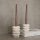 Elegant Candlestick Set (2 Pieces), 100% Thassos Marble, White | Tall: 9cm Dia x 12cm H, Short: 9cm Dia x 6cm H | Perfect for Home Decor & Special Occasions