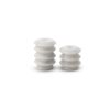 Elegant Candlestick Set (2 Pieces), 100% Thassos Marble, White | Tall: 9cm Dia x 12cm H, Short: 9cm Dia x 6cm H | Perfect for Home Decor & Special Occasions