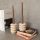 Elegant Travertine Marble Candlestick Set (2 Pieces), Beige, Tall: 12 cm & Short: 6 cm | Perfect for Home Decor & Special Occasions