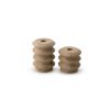 Elegant Travertine Marble Candlestick Set (2 Pieces), Beige, Tall: 12 cm & Short: 6 cm | Perfect for Home Decor & Special Occasions