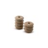Elegant Travertine Marble Candlestick Set (2 Pieces), Beige, Tall: 12 cm & Short: 6 cm | Perfect for Home Decor & Special Occasions