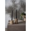 Elegant Travertine Marble Candlestick Set (2 Pieces), Beige, Tall: 12 cm & Short: 6 cm | Perfect for Home Decor & Special Occasions