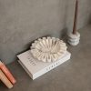 Elegant White Bowl, 20 cm Diameter x 5 cm Height, 100% Sicily Lila Marble | Perfect for Home Decor & Dining | Stylish and Durable Design