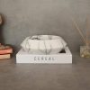 Elegant White Bowl, 23 cm Diameter, 7 cm Height | 100% Sicily Lila Marble | Perfect for Serving & Decor | Stylish Addition to Any Home