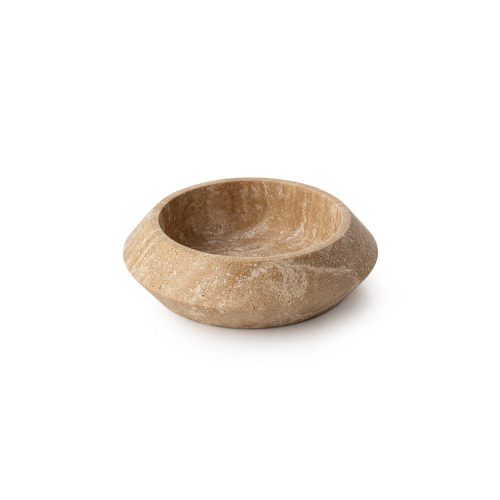 Elegant Beige Travertine Marble Bowl, 23 cm Diameter, 7 cm Height | 100% Natural Stone | Perfect for Home Decor & Functional Use