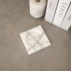 Elegant White Ashtray, 12 x 12 x 2 cm, 100% Sicily Lila Marble | Stylish & Durable Design for Home, Office, or Outdoor Use | Perfect Gift Idea