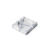 Elegant White Ashtray, 12 x 12 x 2 cm, 100% Sicily Lila Marble | Stylish & Durable Design for Home, Office, or Outdoor Use | Perfect Gift Idea
