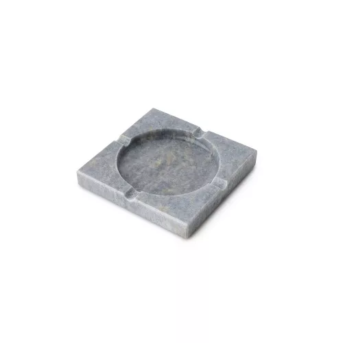 Elegant Verona Grey Marble Ashtray, 12 x 12 x 2 cm | 100% Natural Marble | Stylish & Functional Design for Home & Office Decor