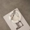 Elegant White Marble Ashtray, 13 cm Diameter, 100% Sicily Lila Marble | Stylish & Functional Design for Home or Office | Perfect Gift Idea