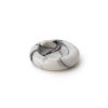 Elegant White Marble Ashtray, 13 cm Diameter, 100% Sicily Lila Marble | Stylish & Functional Design for Home or Office | Perfect Gift Idea