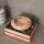 Elegant Red Travertine Marble Ashtray, 13 cm Diameter | 100% Natural Stone, Rich Red & Brown Colors | Perfect for Home Decor & Smoking Accessories