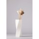 Elegant White Ceramic Vase, 8 x 8 x 21 cm | 100% Ceramic | Perfect for Home Decor, Centerpieces & Floral Arrangements | Stylish & Modern Design