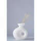 Elegant White Ceramic Vase, 7 x 14 x 16 cm | 100% Ceramic, Perfect for Home Decor & Floral Arrangements | Stylish & Modern Design