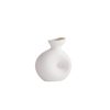 Elegant White Ceramic Vase, 7 x 14 x 16 cm | 100% Ceramic, Perfect for Home Decor & Floral Arrangements | Stylish & Modern Design