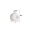 Elegant White Ceramic Vase, 7 x 14 x 16 cm | 100% Ceramic, Perfect for Home Decor & Floral Arrangements | Stylish & Modern Design
