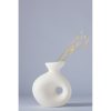 Elegant Bone Color Ceramic Vase, 7 x 14 x 16 cm | 100% Ceramic | Perfect for Home Decor, Centerpieces & Floral Arrangements, Stylish & Durable