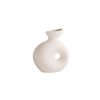 Elegant Bone Color Ceramic Vase, 7 x 14 x 16 cm | 100% Ceramic | Perfect for Home Decor, Centerpieces & Floral Arrangements, Stylish & Durable