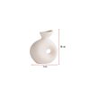 Elegant Bone Color Ceramic Vase, 7 x 14 x 16 cm | 100% Ceramic | Perfect for Home Decor, Centerpieces & Floral Arrangements, Stylish & Durable