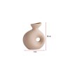 Elegant Beige Ceramic Vase, 7 x 14 x 16 cm | 100% High-Quality Ceramic | Perfect for Home Decor, Centerpieces & Floral Arrangements