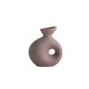 Elegant Mink Ceramic Vase, 7 x 14 x 16 cm | 100% High-Quality Ceramic | Perfect for Home Decor & Floral Arrangements, Stylish & Durable Design