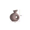 Elegant Mink Ceramic Vase, 7 x 14 x 16 cm | 100% High-Quality Ceramic | Perfect for Home Decor & Floral Arrangements, Stylish & Durable Design