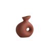 Elegant Tile Red Ceramic Vase, 7 x 14 x 16 cm | 100% Ceramic, Perfect for Home Decor & Floral Arrangements | Stylish & Durable Design