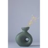 Elegant Green Ceramic Vase, 7 x 14 x 16 cm | 100% Ceramic | Perfect for Home Decor, Centerpieces & Floral Arrangements | Stylish & Durable Design