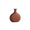 Elegant Tile Red Ceramic Vase, 7.5 x 7 x 25 cm | 100% Ceramic | Perfect for Home Decor, Centerpieces & Floral Arrangements | Stylish & Durable