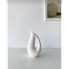Elegant White Ceramic Vase, 6 x 9 x 17 cm | 100% Ceramic, Perfect for Home Decor & Floral Arrangements | Stylish & Modern Design