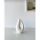 Elegant White Ceramic Vase, 6 x 9 x 17 cm | 100% Ceramic, Perfect for Home Decor & Floral Arrangements | Stylish & Modern Design