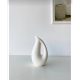 Elegant White Ceramic Vase, 6 x 9 x 17 cm | 100% Ceramic, Perfect for Home Decor & Floral Arrangements | Stylish & Modern Design